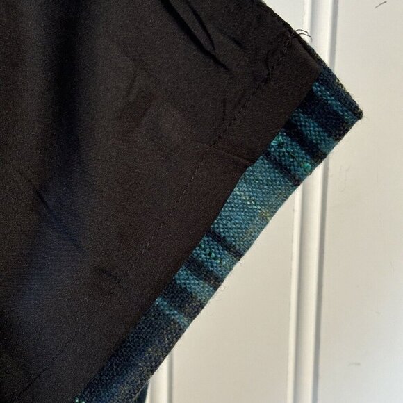 j. jill Wool Blend Tartan Plaid Womens 18 Button Front Blue Green Skirt Academia - Picture 5 of 9